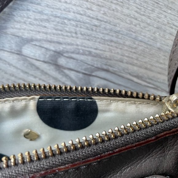 kate spade Gray Leather Crossbody Purse Twistlock Closure - Picture 12 of 13